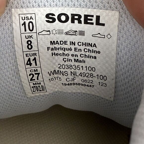 Sorel Out N About Sport Womens 10 Lace Up Wedge Boot Waterproof White Sneakers - Picture 9 of 11